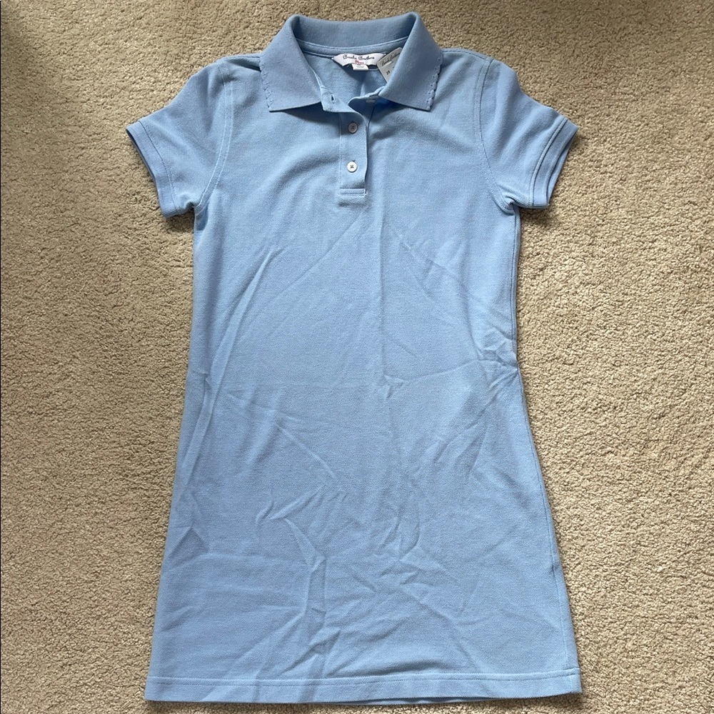 Girls Light Blue Polo Shirt Dress